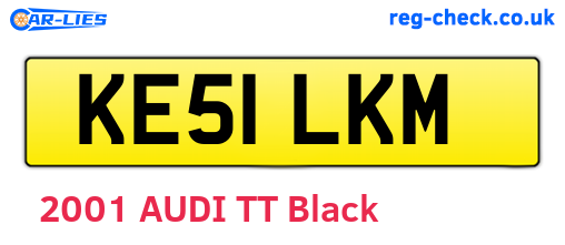 KE51LKM are the vehicle registration plates.