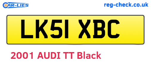 LK51XBC are the vehicle registration plates.