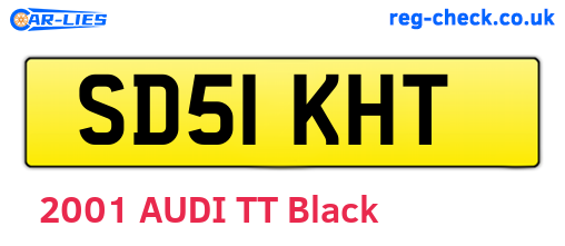 SD51KHT are the vehicle registration plates.