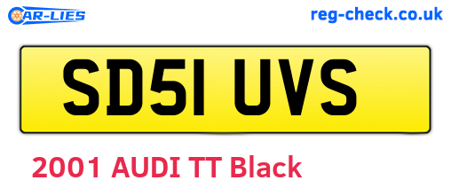 SD51UVS are the vehicle registration plates.