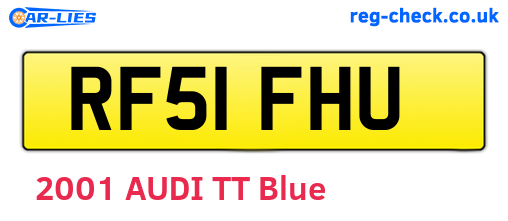 RF51FHU are the vehicle registration plates.
