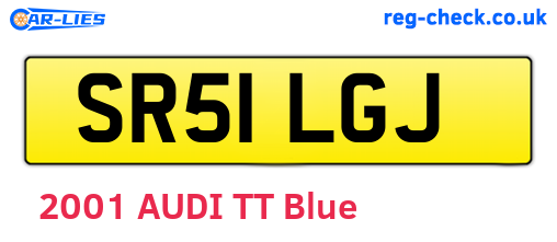 SR51LGJ are the vehicle registration plates.