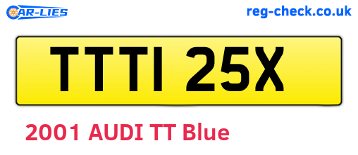 TTT125X are the vehicle registration plates.