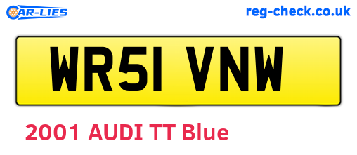WR51VNW are the vehicle registration plates.