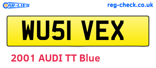 WU51VEX are the vehicle registration plates.
