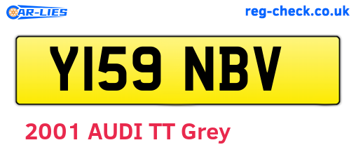 Y159NBV are the vehicle registration plates.
