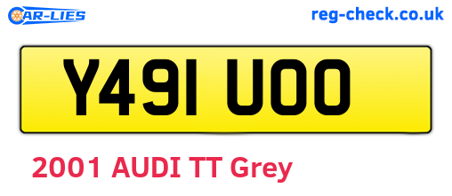 Y491UOO are the vehicle registration plates.