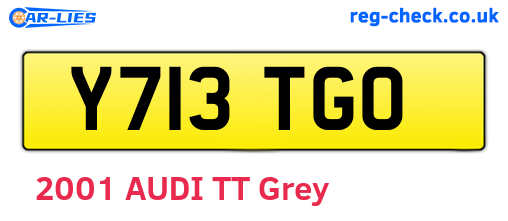 Y713TGO are the vehicle registration plates.