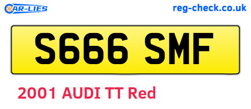S666SMF are the vehicle registration plates.