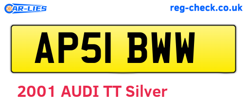 AP51BWW are the vehicle registration plates.