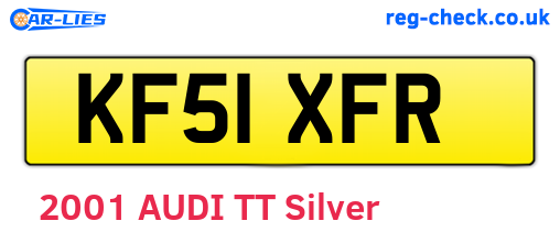 KF51XFR are the vehicle registration plates.