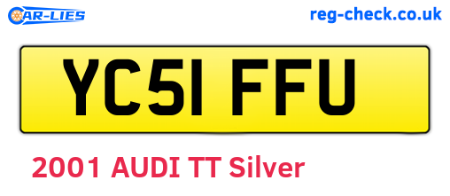 YC51FFU are the vehicle registration plates.