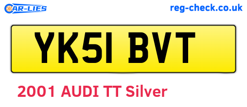 YK51BVT are the vehicle registration plates.