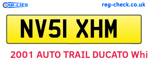 NV51XHM are the vehicle registration plates.