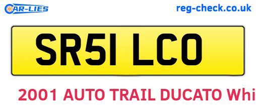 SR51LCO are the vehicle registration plates.