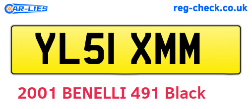 YL51XMM are the vehicle registration plates.