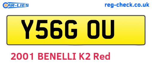 Y56GOU are the vehicle registration plates.