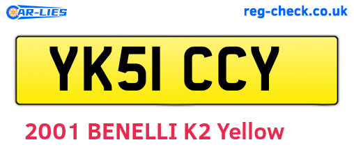 YK51CCY are the vehicle registration plates.