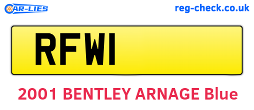 RFW1 are the vehicle registration plates.