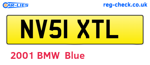 NV51XTL are the vehicle registration plates.