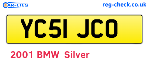 YC51JCO are the vehicle registration plates.