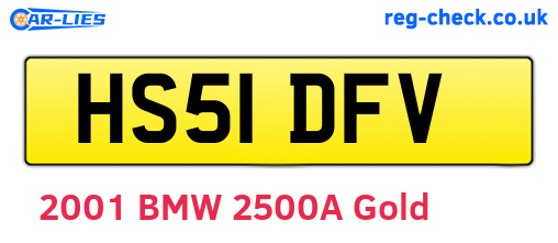 HS51DFV are the vehicle registration plates.