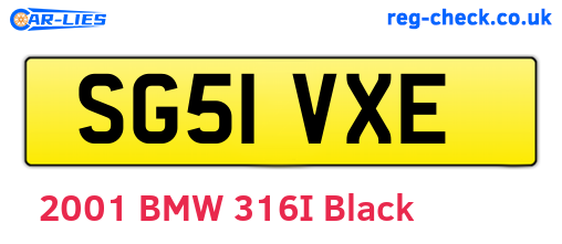 SG51VXE are the vehicle registration plates.
