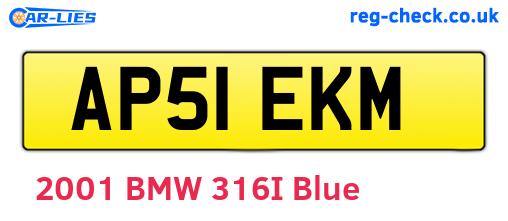 AP51EKM are the vehicle registration plates.