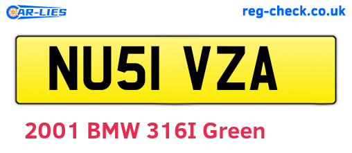 NU51VZA are the vehicle registration plates.
