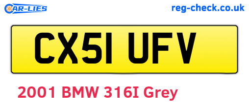 CX51UFV are the vehicle registration plates.
