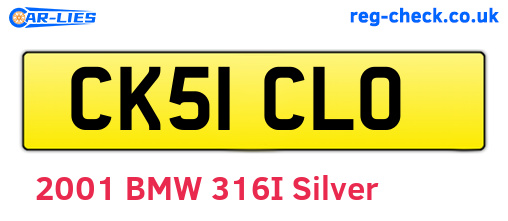 CK51CLO are the vehicle registration plates.
