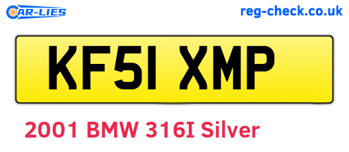 KF51XMP are the vehicle registration plates.
