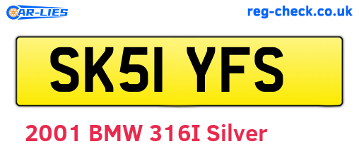 SK51YFS are the vehicle registration plates.