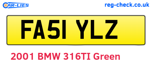FA51YLZ are the vehicle registration plates.