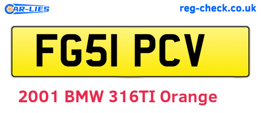 FG51PCV are the vehicle registration plates.