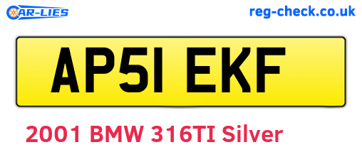 AP51EKF are the vehicle registration plates.