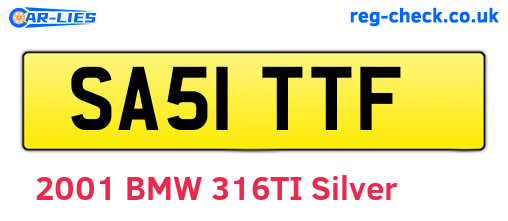 SA51TTF are the vehicle registration plates.