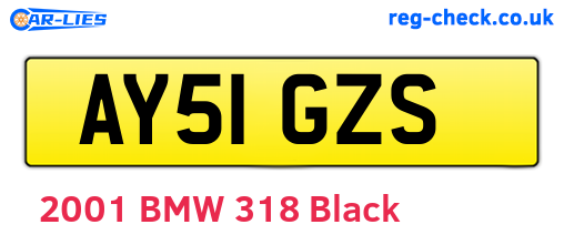 AY51GZS are the vehicle registration plates.