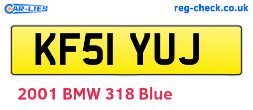 KF51YUJ are the vehicle registration plates.