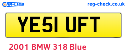 YE51UFT are the vehicle registration plates.