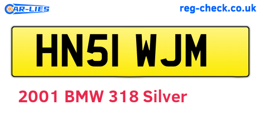 HN51WJM are the vehicle registration plates.