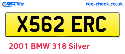 X562ERC are the vehicle registration plates.