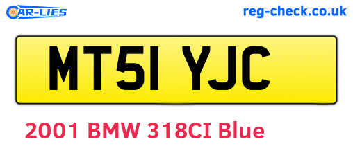 MT51YJC are the vehicle registration plates.