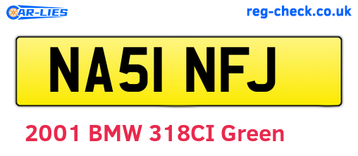 NA51NFJ are the vehicle registration plates.