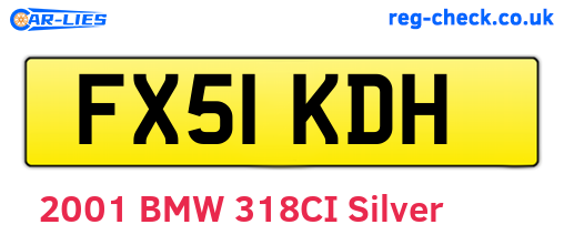 FX51KDH are the vehicle registration plates.