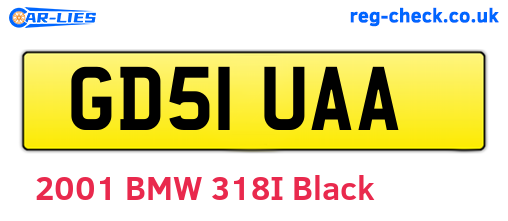 GD51UAA are the vehicle registration plates.