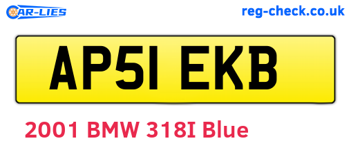 AP51EKB are the vehicle registration plates.