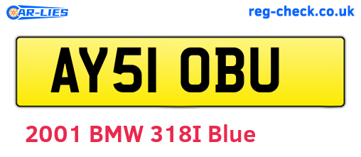 AY51OBU are the vehicle registration plates.