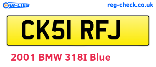 CK51RFJ are the vehicle registration plates.