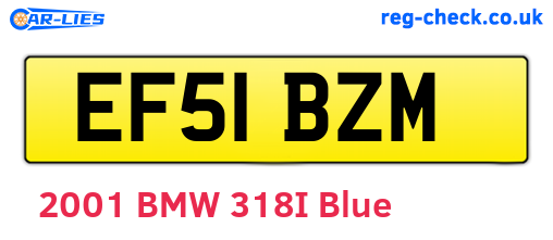 EF51BZM are the vehicle registration plates.